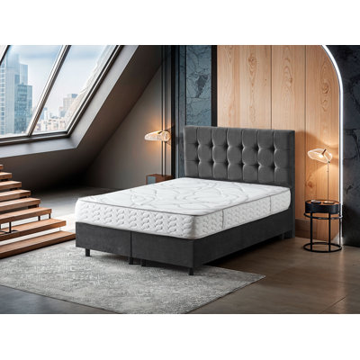 8” Vanguard Mattress – Made in NJ – Durable Support & Comfort – CertiPUR-US Foam & Reinforced Coils – Fiberglass-Free – Bed in a Box by Alwyn Home
