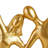 Hand Heart Sculpture with Couple Motif, Gold Resin Heart in Hand Sculpture