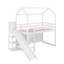 Lit mezzanine simple avec tablettes et lumière-120034833