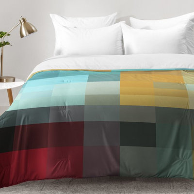 Madart Inc Polyester Box Stitch Abstract Comforter Set