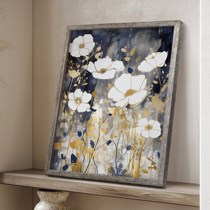 Reproduction encadrée FLORAL Series CCCCLXXVVI - Bois massif, H 30 po x l 24 po