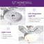 Ventilateur de plafond moderne Homesoul 52 po avec lumière, télécommande, moteur CC réversible 3CCT et minuterie avec mémoire-130904437-135214709