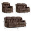Ensemble de salon inclinable manuel en microfibre 3 pièces Ireneo -100500986
