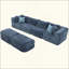 Canapé modulaire modulaire sans canapé Canapé modulaire confortable avec deux repose-pieds mobiles pour le salon-1172990121