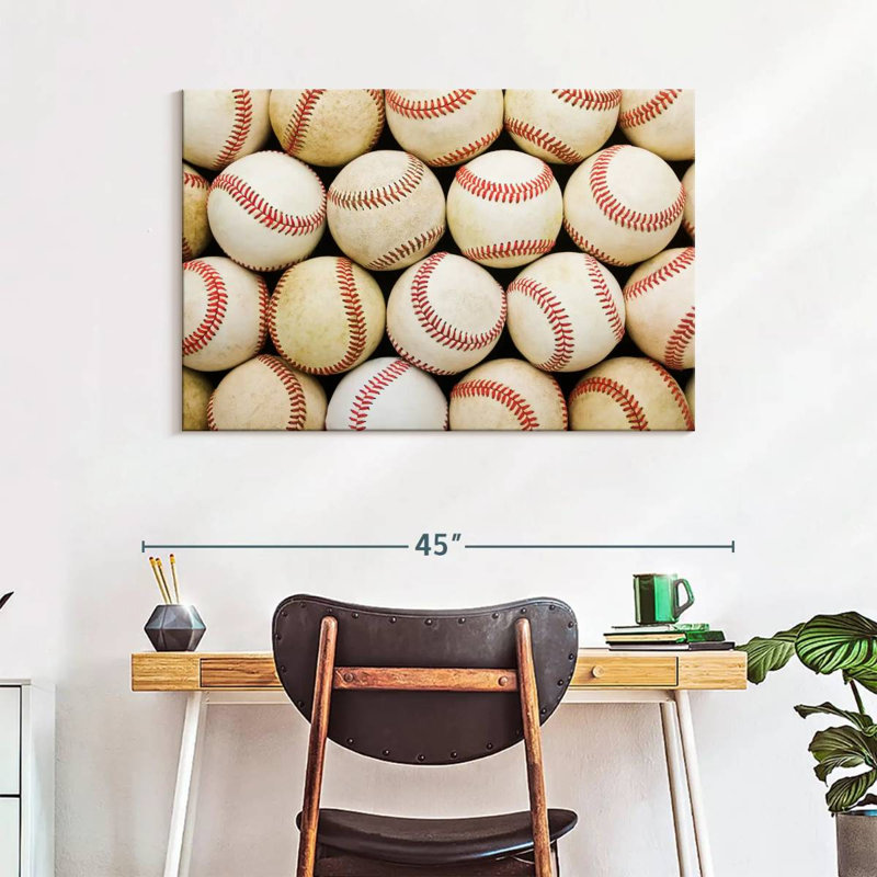Sireci Aged Baseballs, 26" H x 39" W