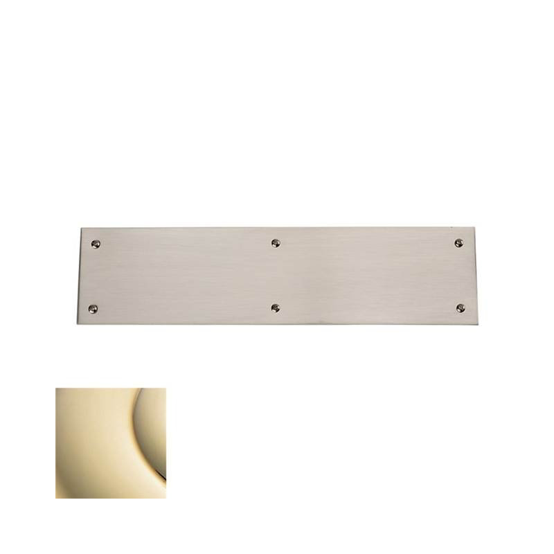 Plaque de poussée Solen, Laiton intemporel, H 4 po x l 16 po