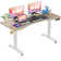 Kashif Electric Height Adjustable Standing Desk with  4 Lockable Casters, 2 Hooks