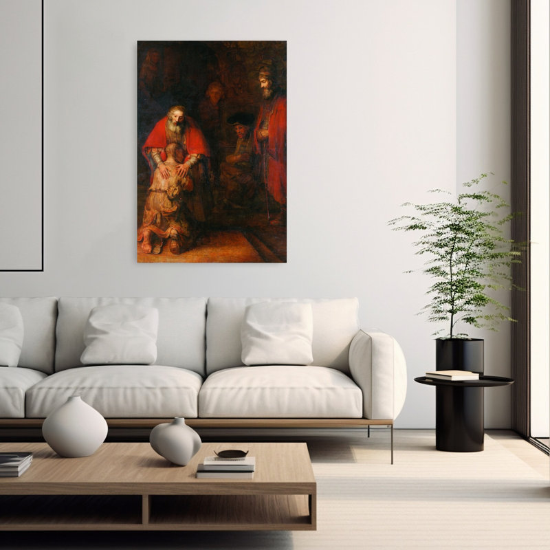 «Return of the Prodigal Son C.», impression d'art classique rétro 1668, H 60 po x l 40 po