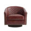 75.2Cm Wide Tufted Swivel Barrel Chair-1989487592