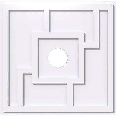 Médaillon de plafond contemporain en PVC de qualité architecturale 36 po x P 6 po x P 12 1/2 po x P 1 po