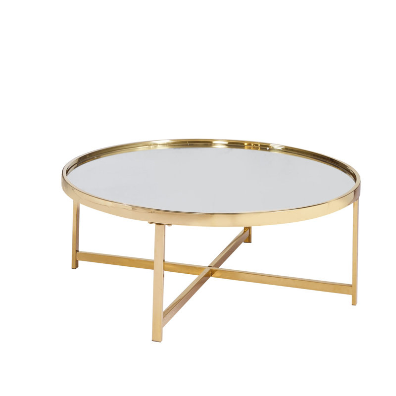 Bayah Cross Legs Coffee Table, Gold