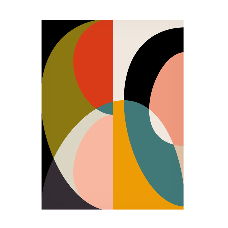«Ologia bolle mid century 11 »sur toile, H 47 po x l 35 po