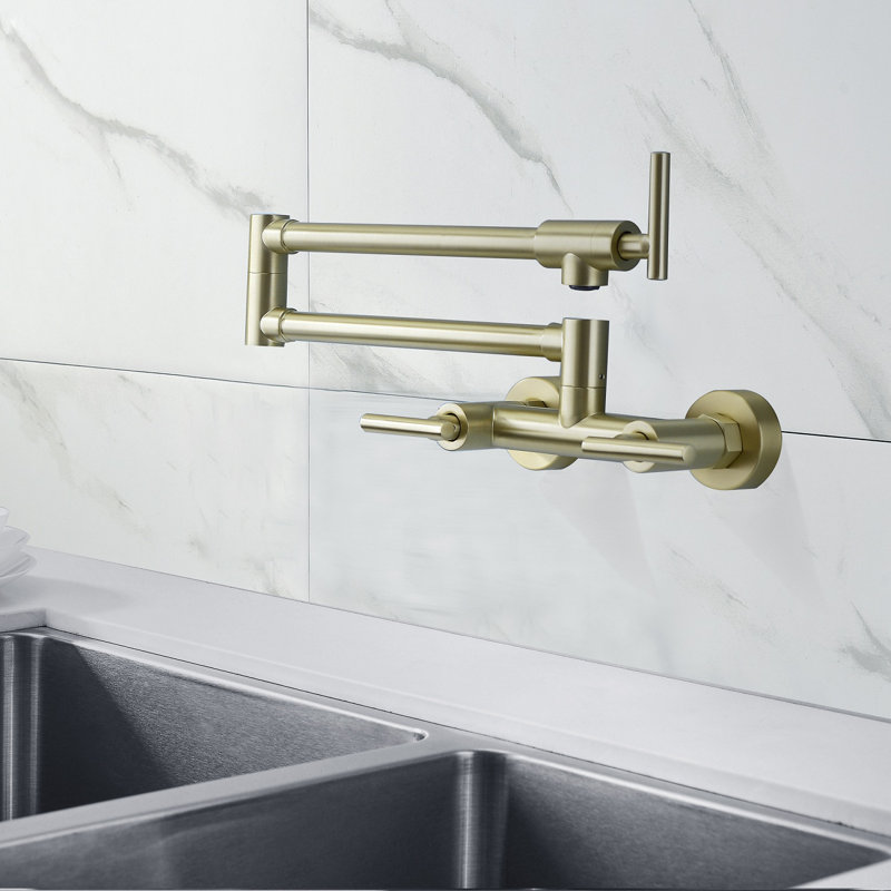 WESTINUS Pull Out Kitchen Faucet, Brushed Gold