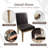 Modern Upholstered Dining Chairs, Armless Kitchen Side Chairs with Solid Wood Legs-76622096