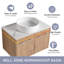 Meuble-lavabo mural simple 30 po avec comptoir en céramique