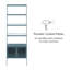 Bibliothèque de rangement en fer et en verre Julcl H 72 po x l 24 po x P 14 po Julina-952486456