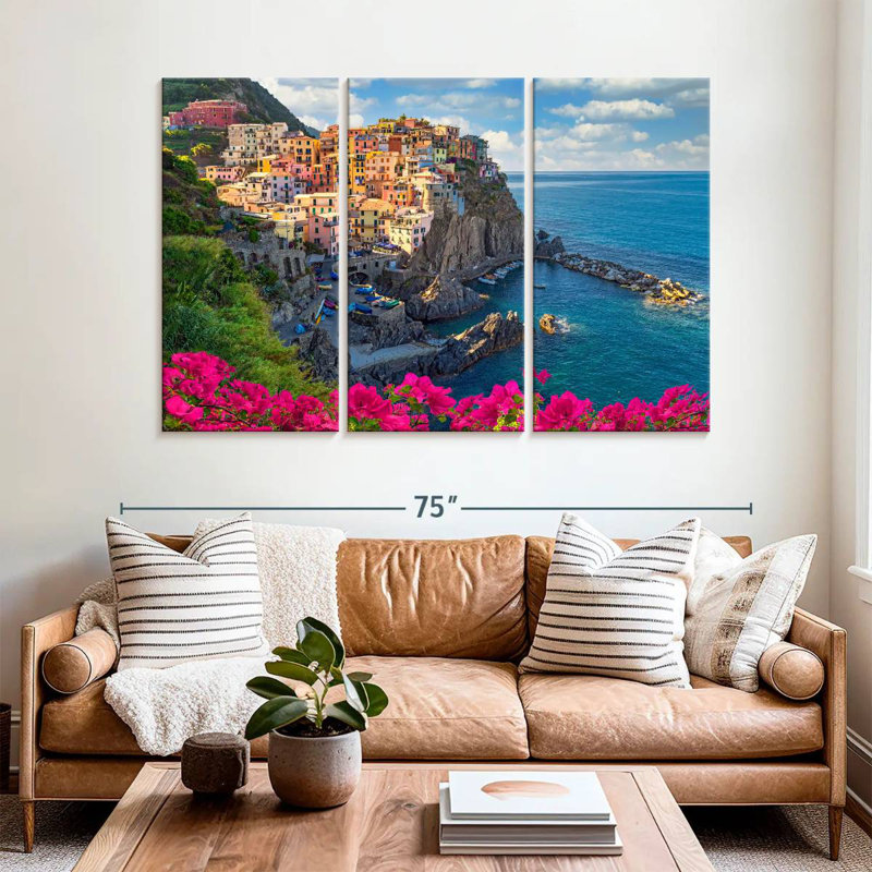 Gillard Bougainvillea à Manarola, H 42 po x l 65 po
