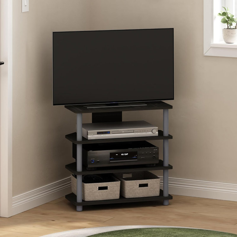  Meuble télé 4 niveaux espresso moderne, H 23,2 po x L 23,7 po x l 15,6 po, Espresso