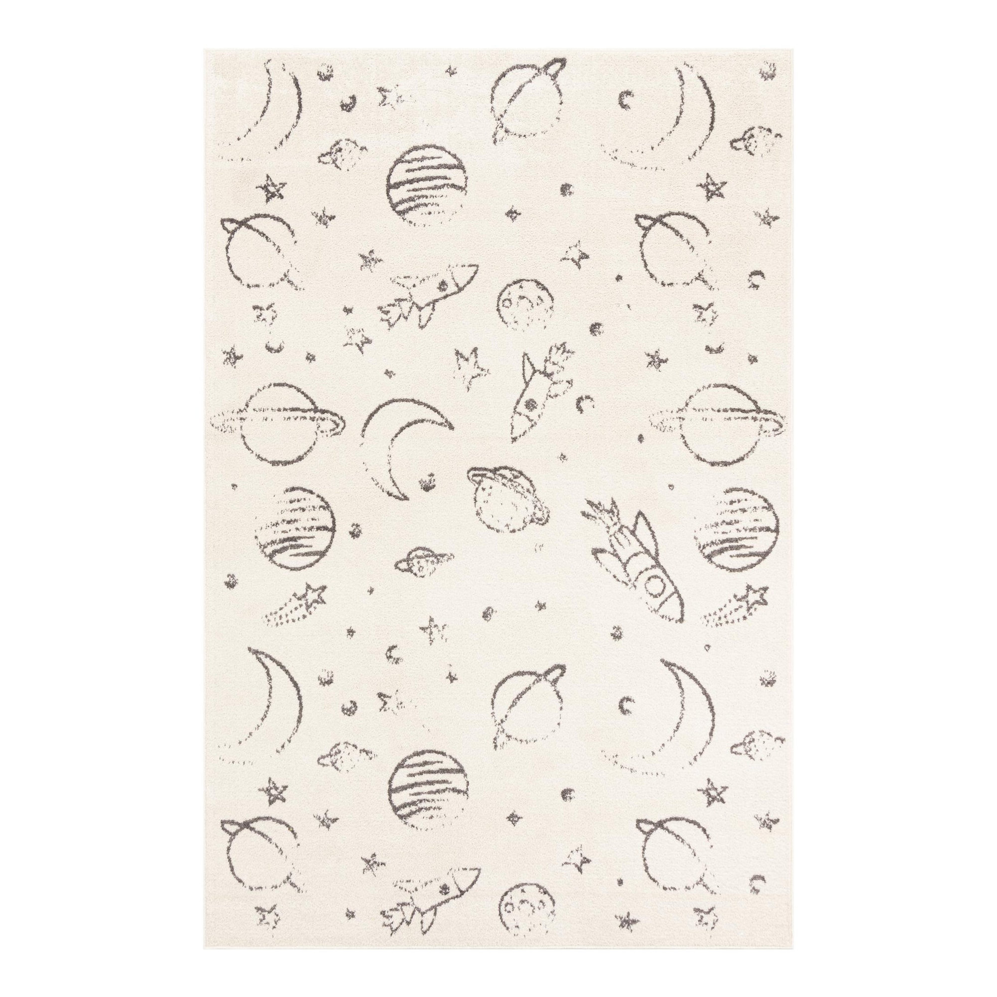Kids Rug, Rectangle 5'3" x 8', Ivory