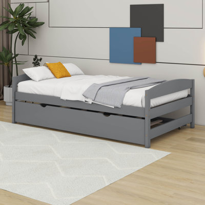 Lit plateforme simple avec lit gigogne Epine