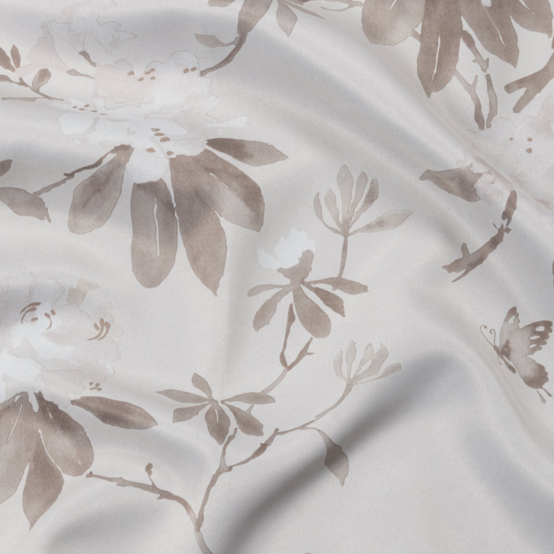 Bicester Elegant Blackout Floral Panel w/ Grommet, Sandstone, 52" W x 63" L