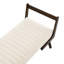 Banc de style Mid-Century avec pieds en bois de noyer, repose-pieds cannelé en polyuréthane cognac-1659217091-1659217089