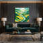 Aquarelle, paysage, toile verte, art mural-1578216407