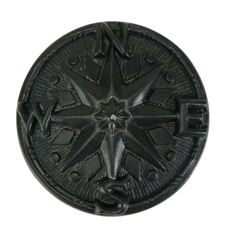 YACHT CLUB COMPASS KNOB, Black
