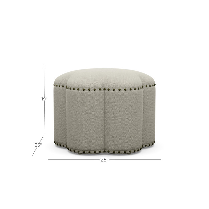 Kate 25" Ottoman, Sugar Shack 120501, Antique Brass