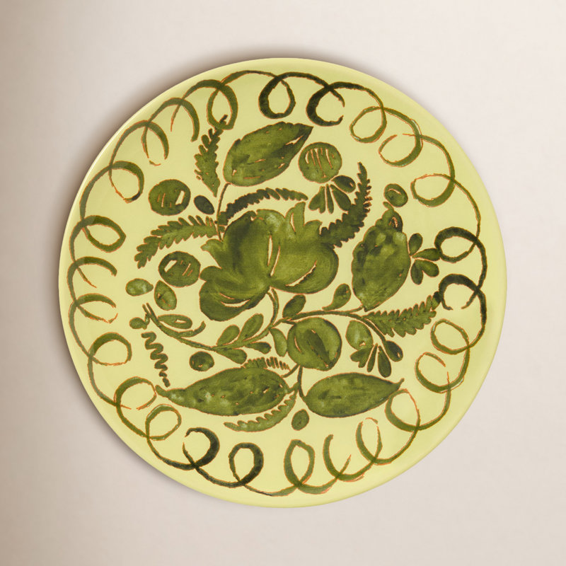 Amalfi Dessert Plate - Mustard - 9.1", Lime