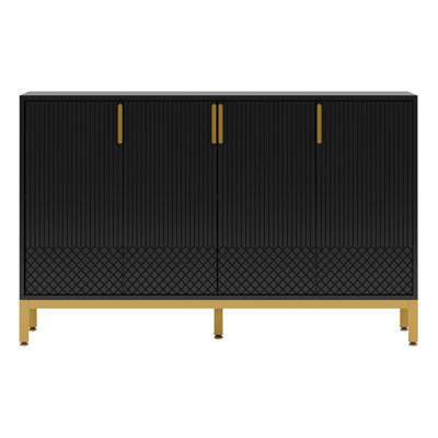 Buffet de luxe avec rangement et portes géométriques
