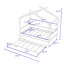 Lit simple en bois avec lit gigogne et bibliothèque