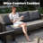 Aluminum 3-Seater Sofa With Cushions, Featuring Decorative Pull Cord Detailing-605601065