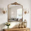 Miroir mural arqué en métal de style baroque-2056366264-2056366266