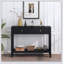 Console avec tiroirs, table d'appoint en bois avec table de rangement étroite