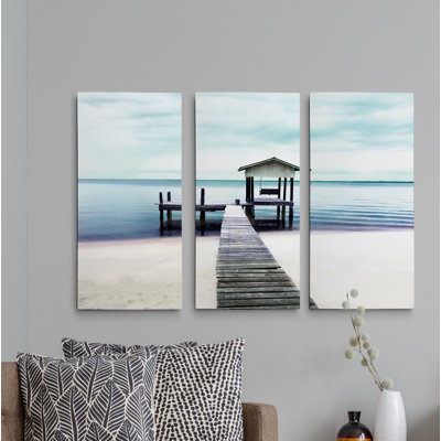 Une place paisible de qualité supérieure-image multi-pièces sur toile