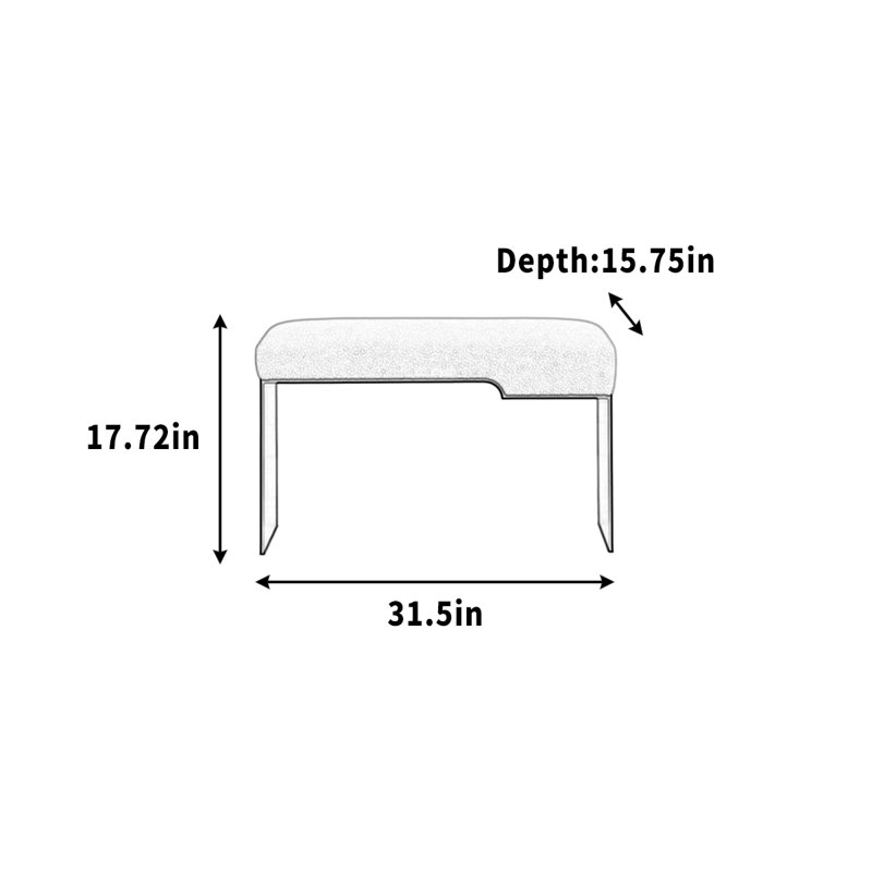 Banc de rangement simple