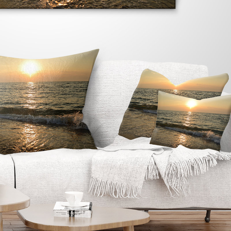 Coussin lombaire plage soleil marin, Rectangle 12" x 20"