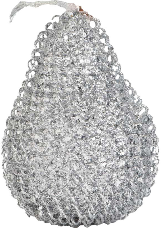Ornement en forme de poire scintillante