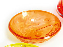Moon Decorative Bowl, Transparent Orange