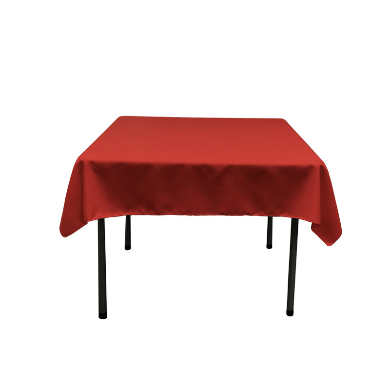 Solid Color Square Tablecloth - Basics by Wayfair™, Red, 58" Square