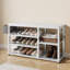 Portemanteau de 39,4 po de largeur avec banc, rangement pour chaussures et 6 portemanteaux-504376476