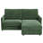 Modern Corduroy 2 Seater Sofa with Ottoman-766428247