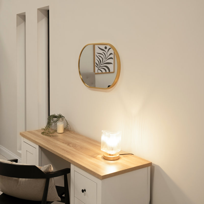Nickalls Capsule Metal Wall Mirror, Gold