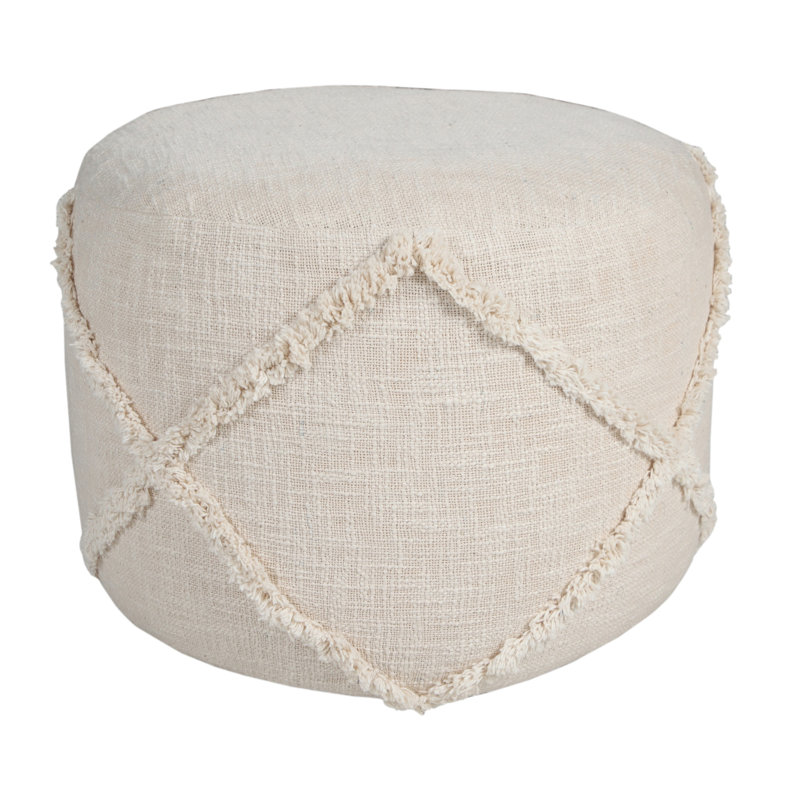 Repose-pieds rembourré Ridgely, Beige