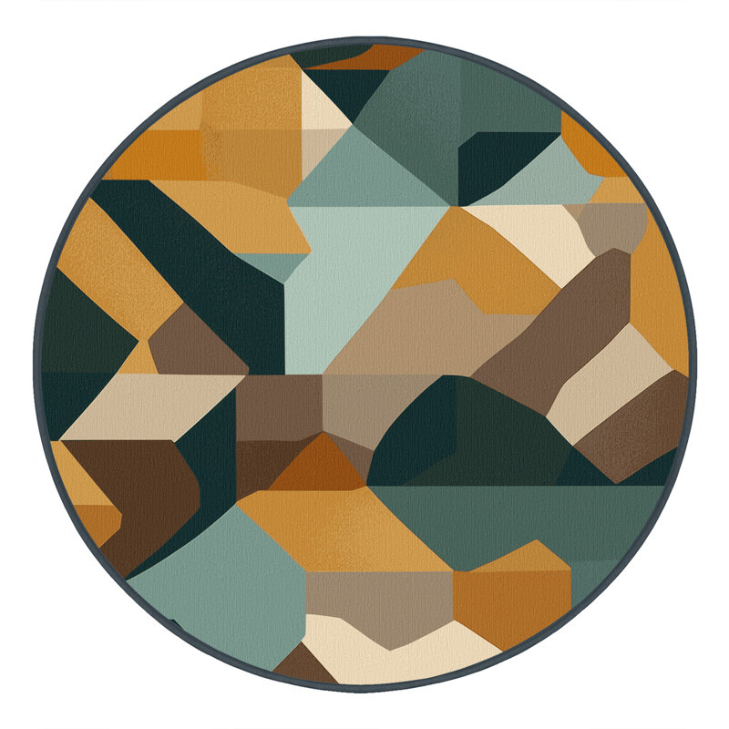 Cubic Plateaus Rug, Round 7'
