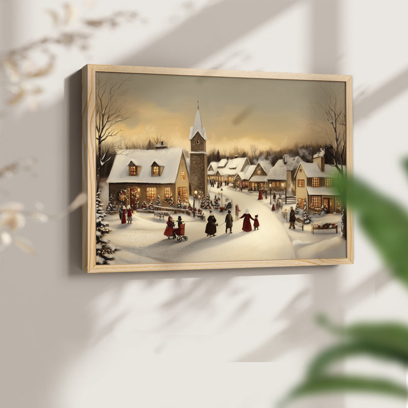 Art de Noël - CM XXVII - Reproduction encadrée - Restickable, H 16 po x l 20 po, Naturel