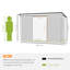 Biruk 9 ft. W x 4 ft. D Galvanised Steel Pent Garden Shed
