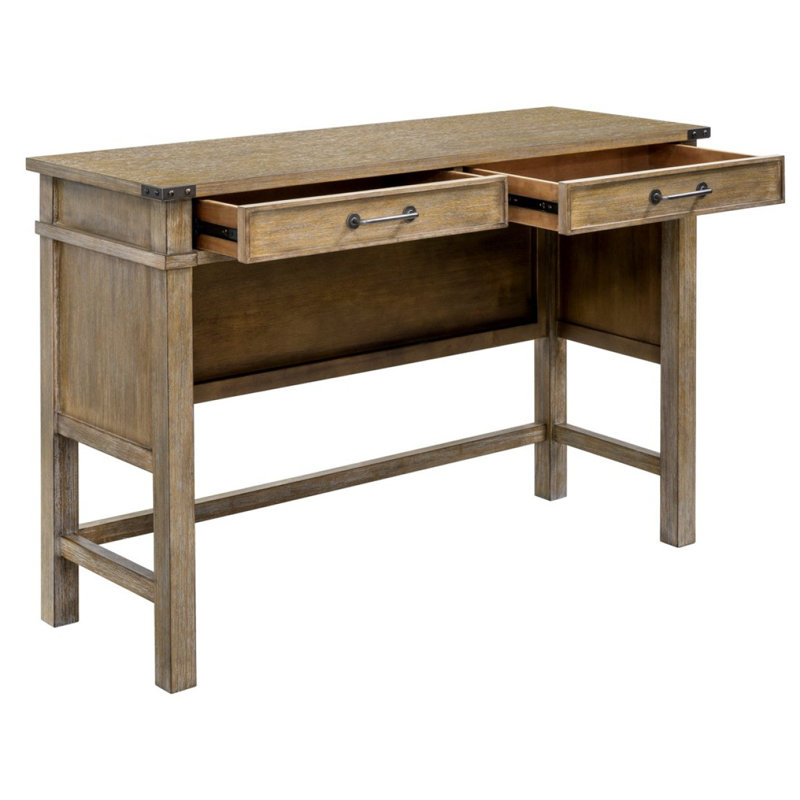 Table fonctionnelle à deux tiroirs en bois pour un charme décontracté