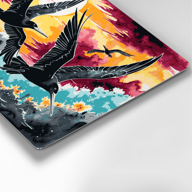 Frégate hawaïenne, art mural en métal brun, H 11 po x l 14 po